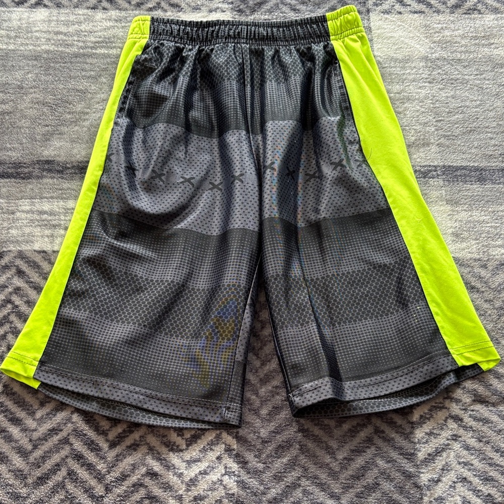 💰Lux Kids Shorts with Black and Neon Yellow Accents